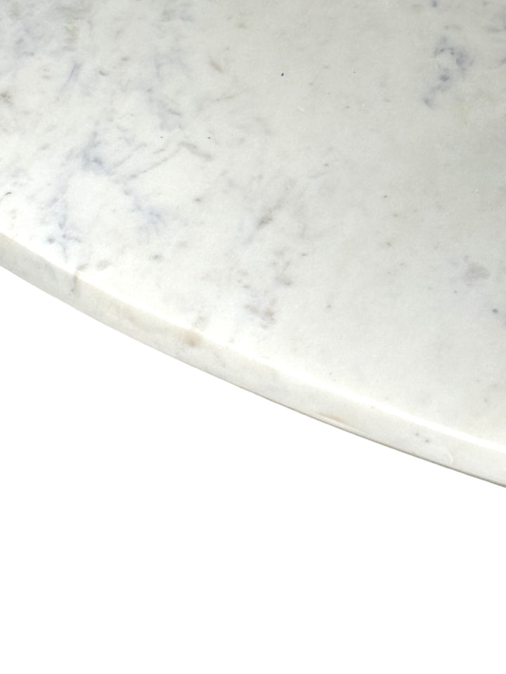 Hamptons Fluted Round Marble Dining Table - 1.2m