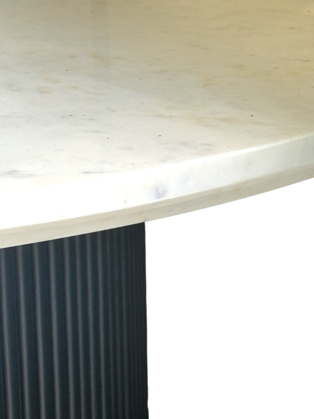 Hamptons Fluted Round Marble Dining Table - 1.2m