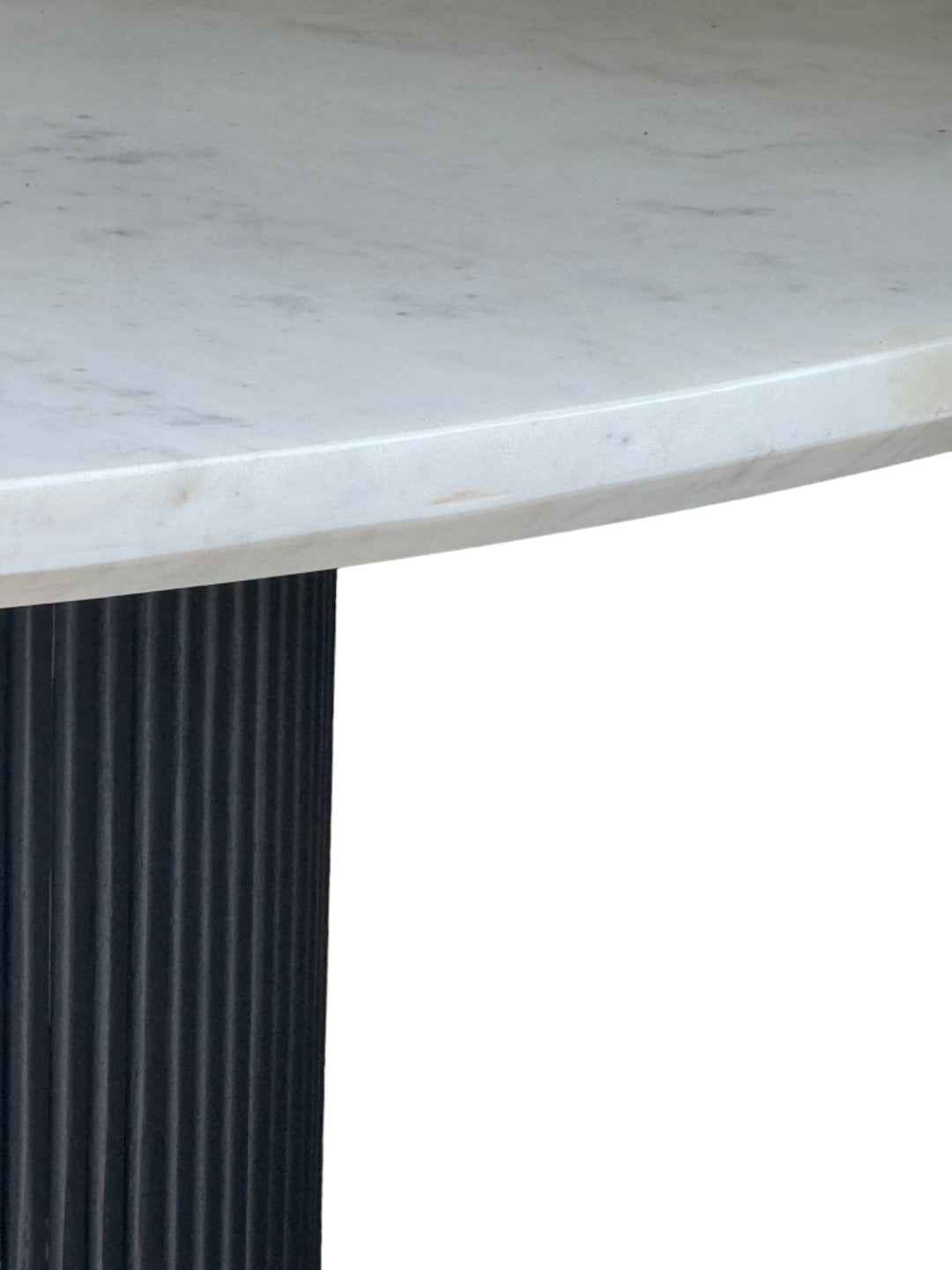 Hamptons Fluted Round Marble Dining Table - 1.2m