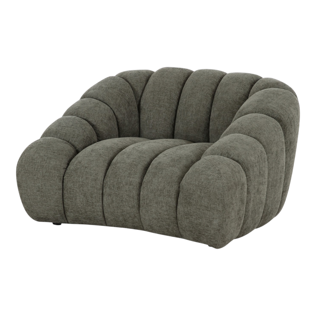 Hunter green Bubble 1 Seater sofa with rounded design and plush cushions, ideal for modern living spaces.