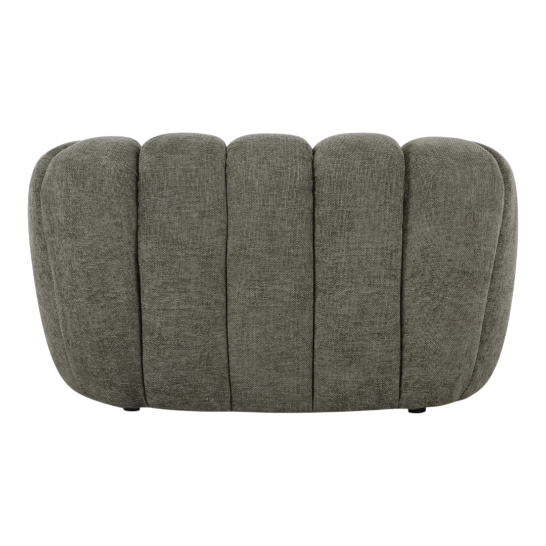 Hunter green Bubble 1-seater sofa with rounded design and plush cushions, perfect for modern living spaces.