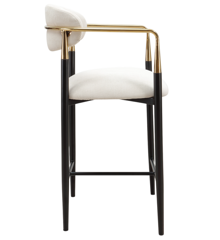 Rhodes Bar Stool Beige Fabric