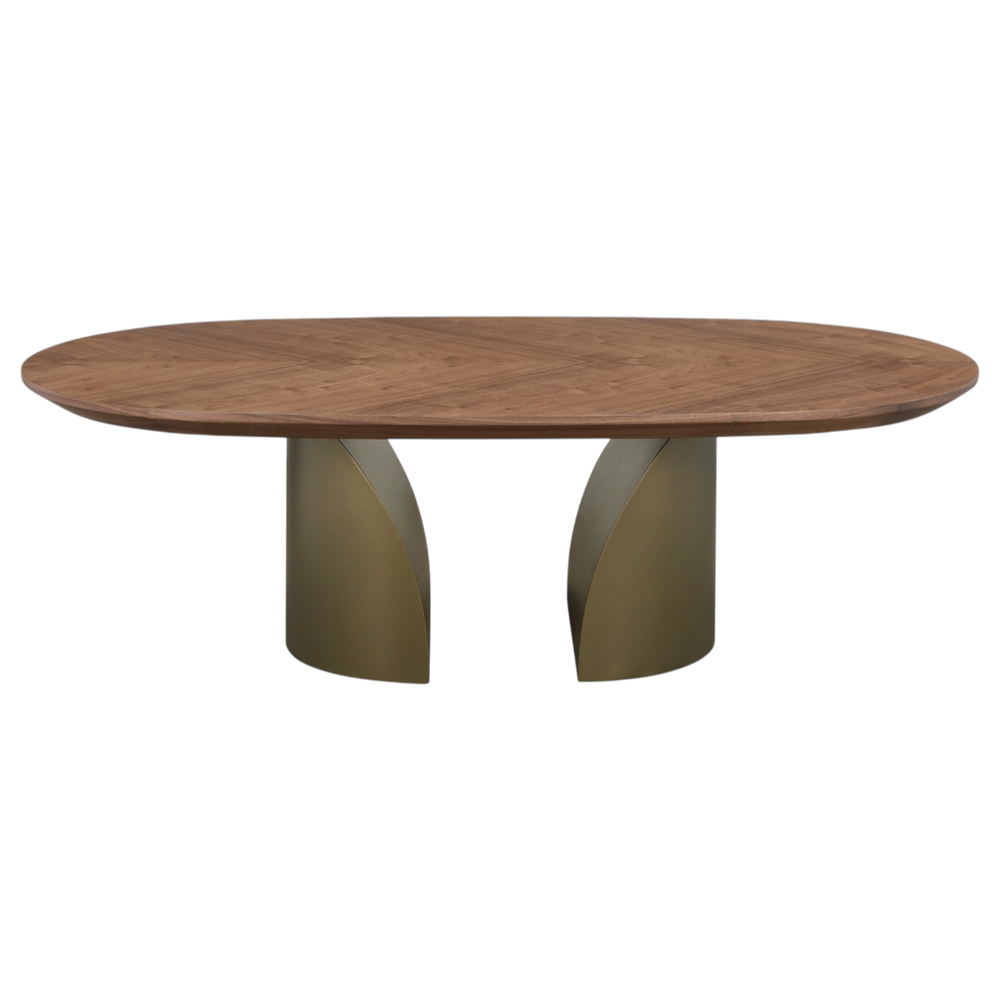 Modern Bellissama coffee table with a sleek wooden top and metal legs, perfect for contemporary living room decor.