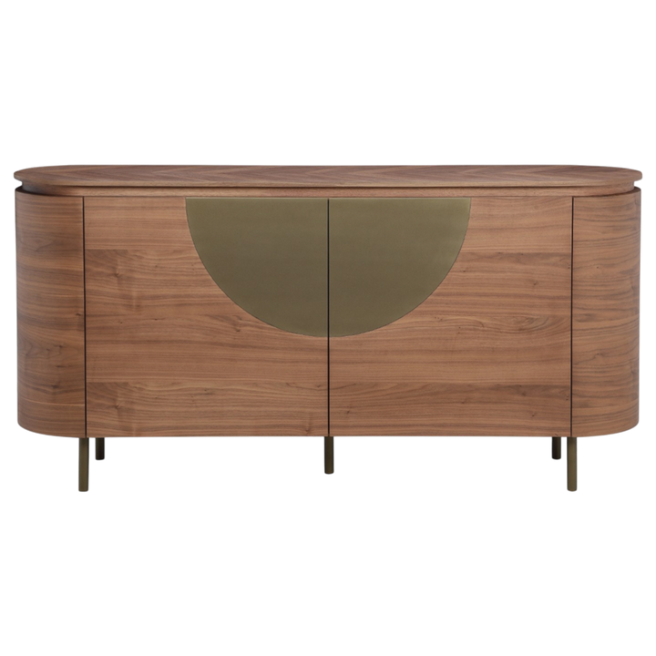 Modern Bellissama Sideboard buffet with sleek wood finish and minimalist design, featuring multiple storage compartments.