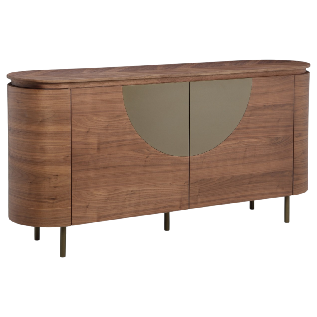 Modern Bellissama sideboard buffet with sleek wood finish and minimalist design, ideal for stylish dining or living spaces.