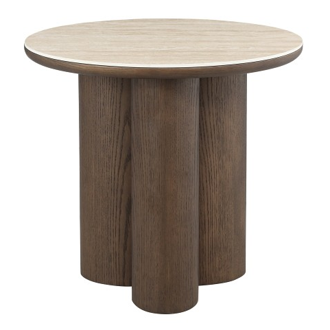 Modern Castello side table with a sleek design, featuring a wooden top and metal legs, ideal for living room or bedroom decor.