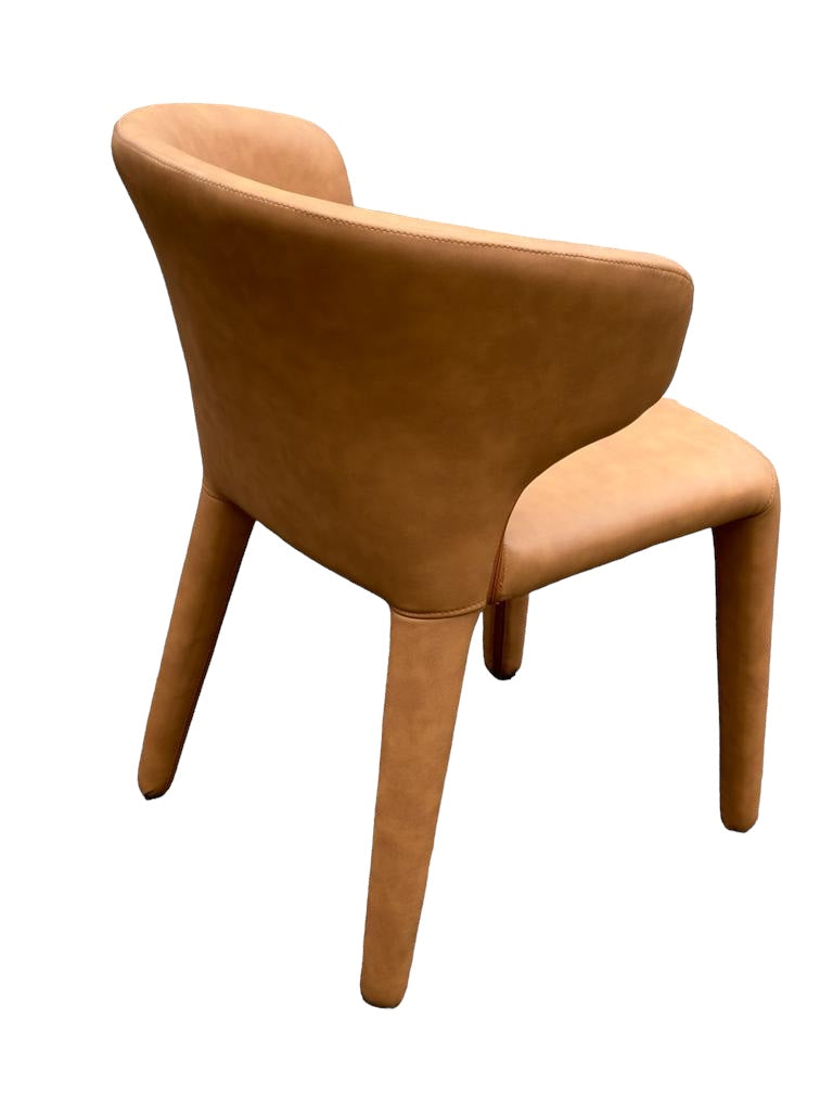 Romano Dining Chair Tan Leather Look