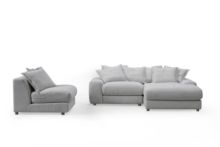 L-shaped Snuggy corner sofa with plush upholstery and modern design, featuring the right-hand facing configuration.