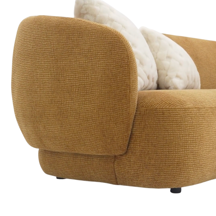Puffy 3 Seater Sofa Textured Bronze