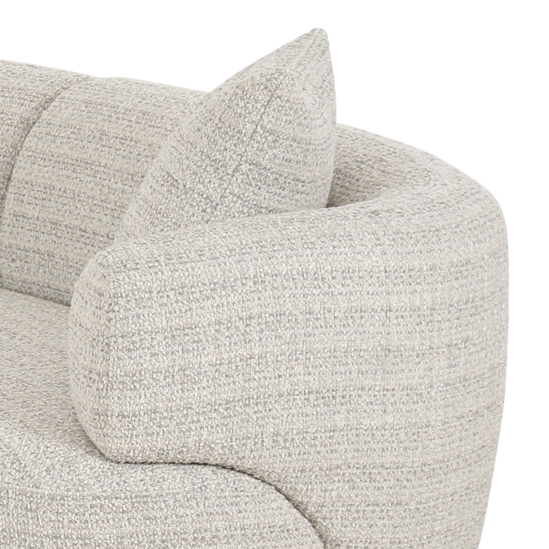 Modern Palermo sofa with plush cushions and sleek design, featuring neutral upholstery and stylish armrests.