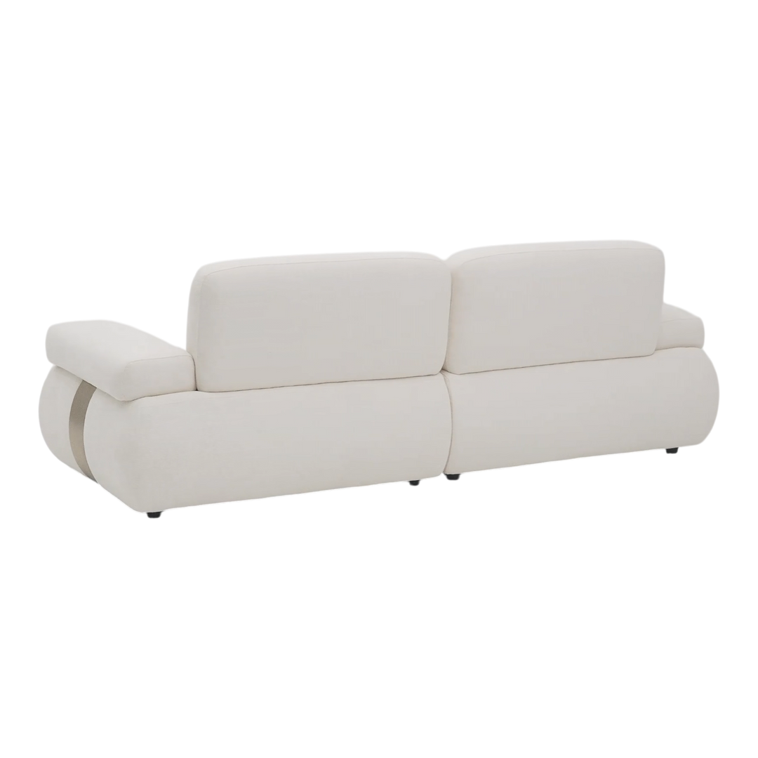 Two-seater sofa from the Status 2 Seater collection, featuring a modern design with plush cushions and sleek fabric upholstery.