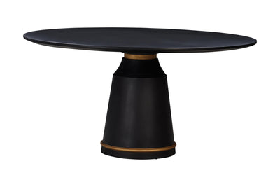 Yuppa Round Dining Table Black