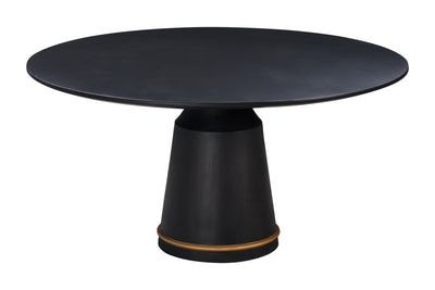 Yuppa Round Dining Table Black - 1.5m - Future Classics Furniture