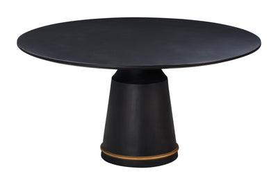 Yuppa Round Dining Table Black - 1.5m