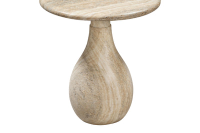 Aqua Side Table Travertine