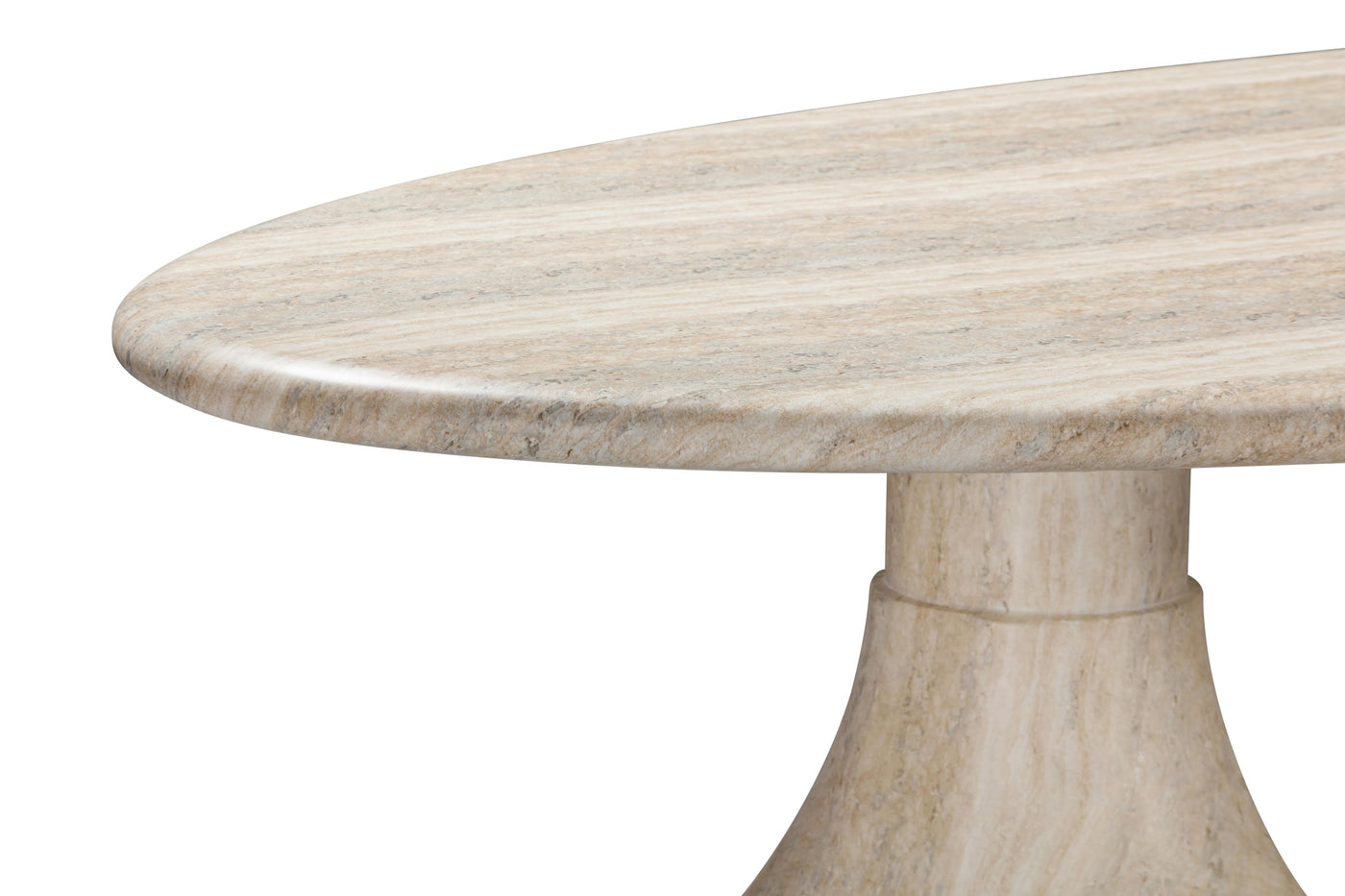 Aqua Oval Dining Table Travertine - 2.2m
