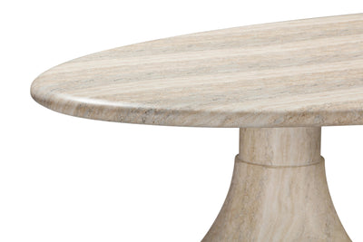 Aqua Oval Dining Table Travertine - 2.2m - Future Classics Furniture
