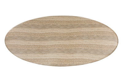 Aqua Oval Dining Table Travertine