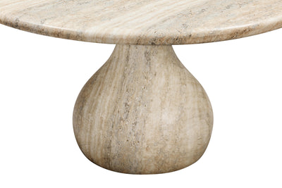 Aqua Round Dining Table Travertine - 1.5m - Future Classics Furniture