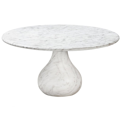 Aqua Round Dining Table Marble Finish - 1.5m