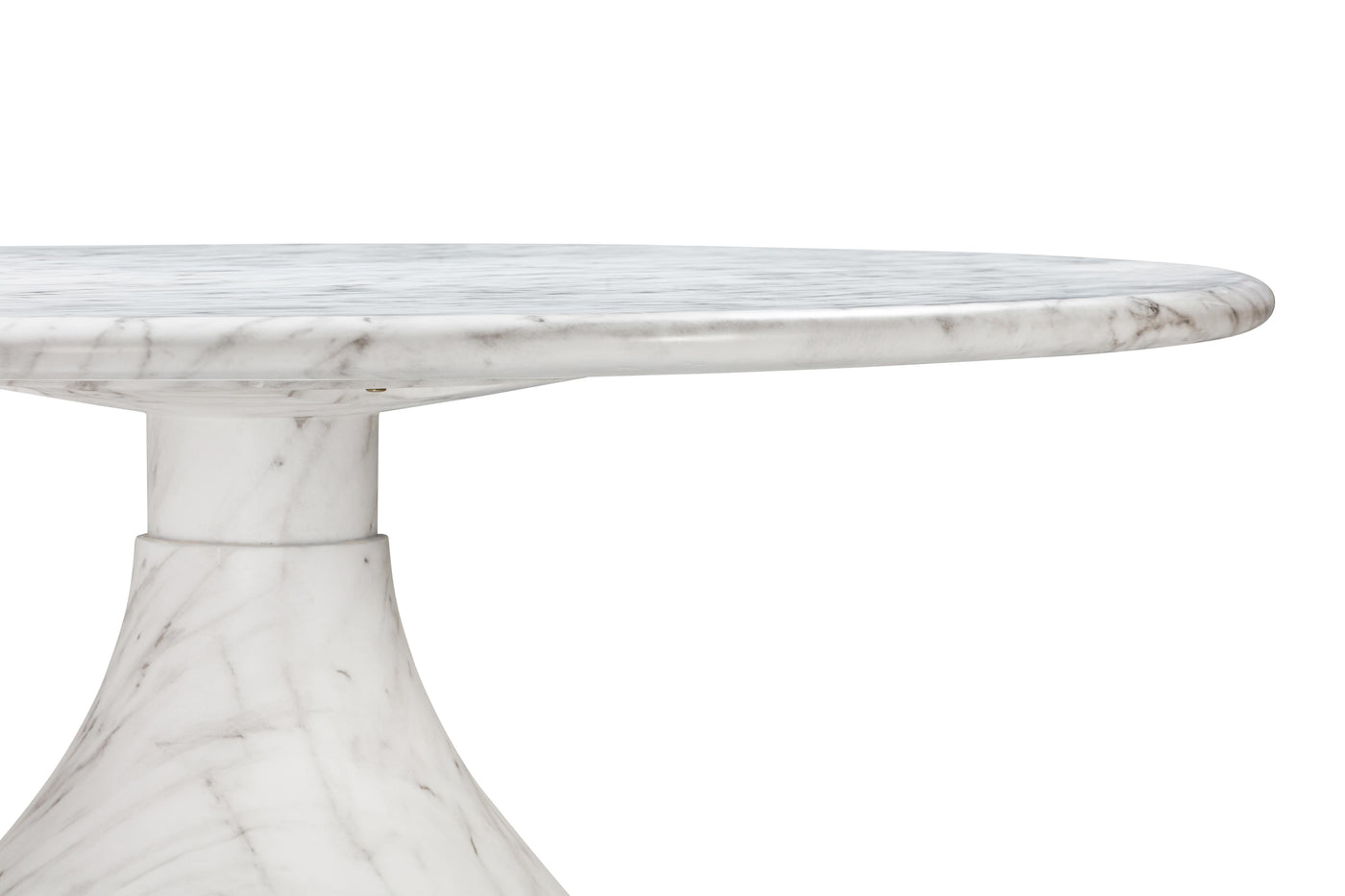 Aqua Round Dining Table Marble Finish