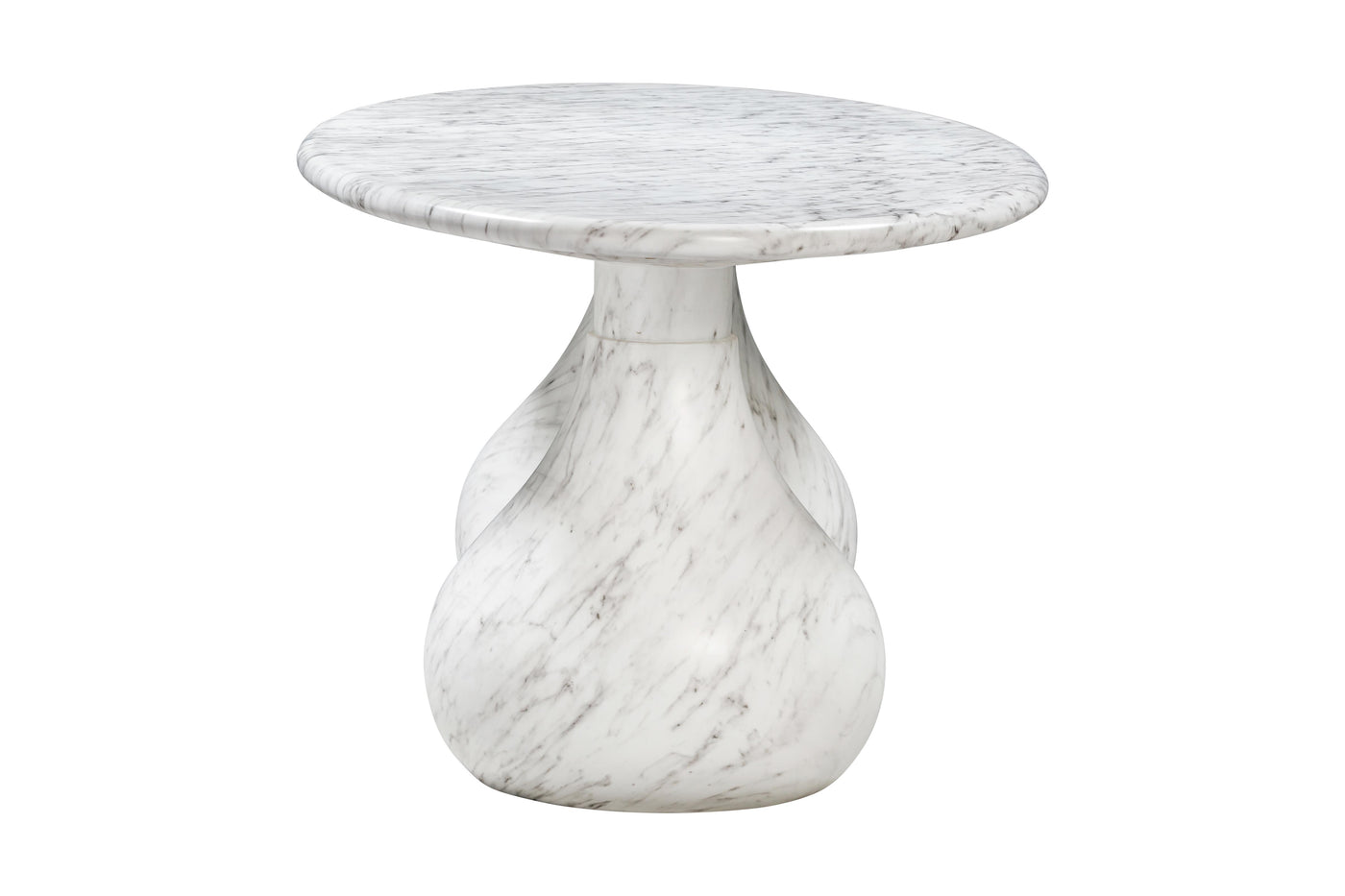 Aqua Oval Dining Table Marble Finish