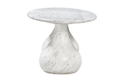 Aqua Oval Dining Table Marble Finish