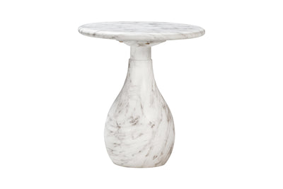 Aqua Side Table Marble Finish