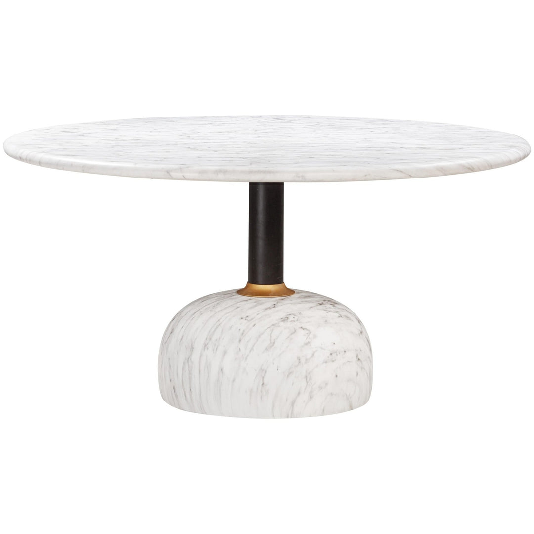 Luxxa Round Dining Table Marble Finish - 1.5m - Future Classics Furniture