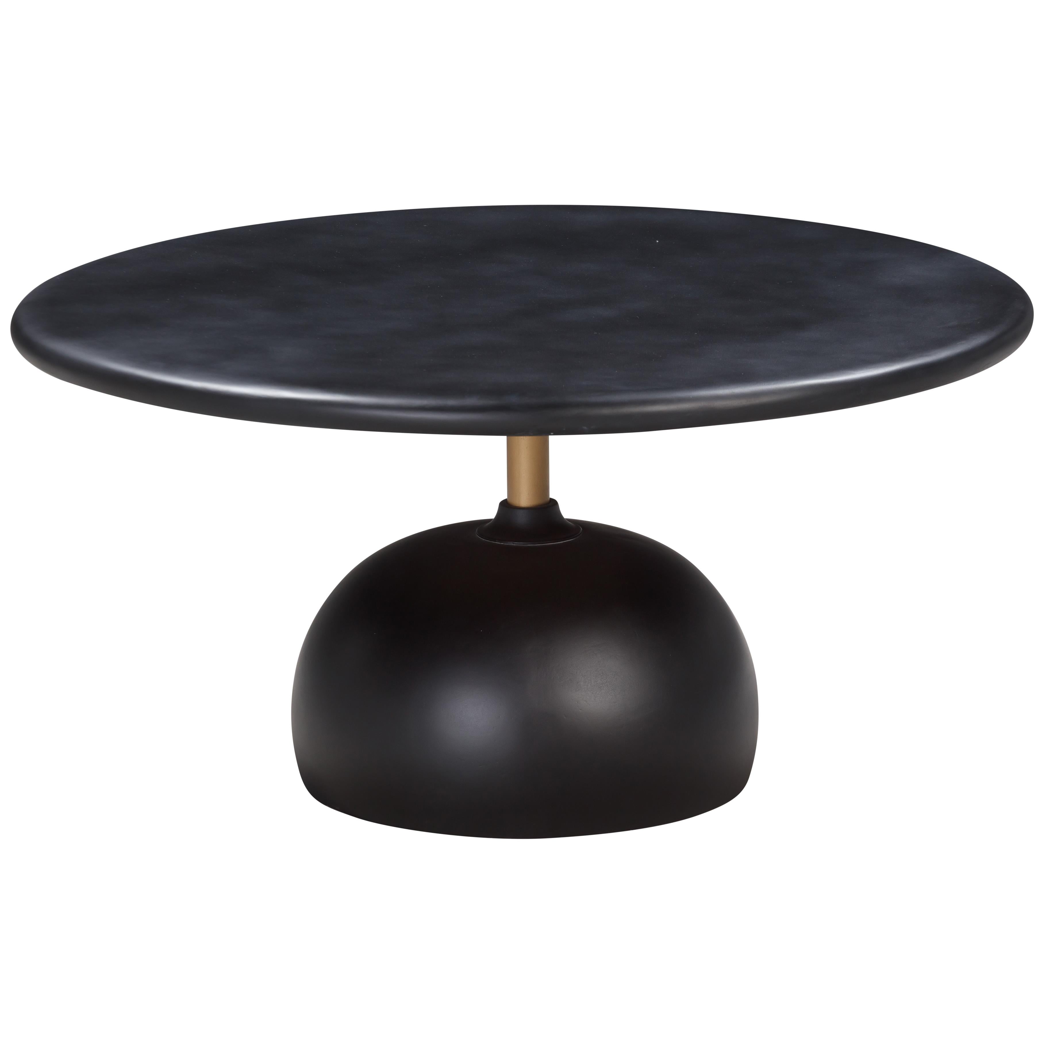 Round Coffee Table (Concrete/Black/Gold) Glamma Future Classics Furniture
