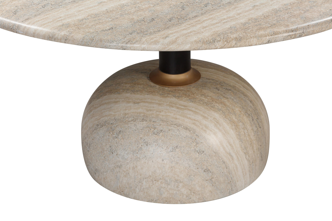 Luxxa Round Dining Table Travertine - 1.5m - Future Classics Furniture