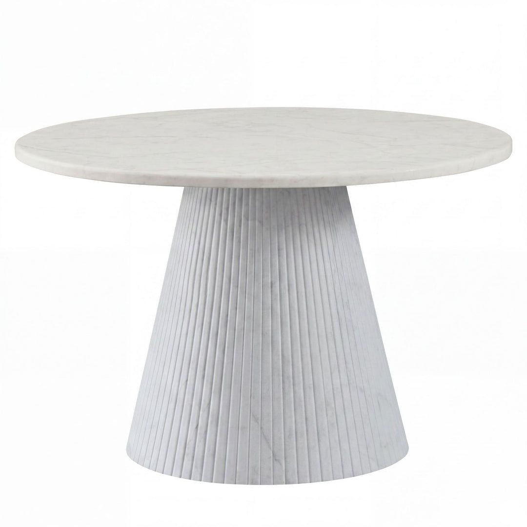 Verona round dining table, 1.2 meters in diameter, with a wooden finish, suitable for modern dining rooms.