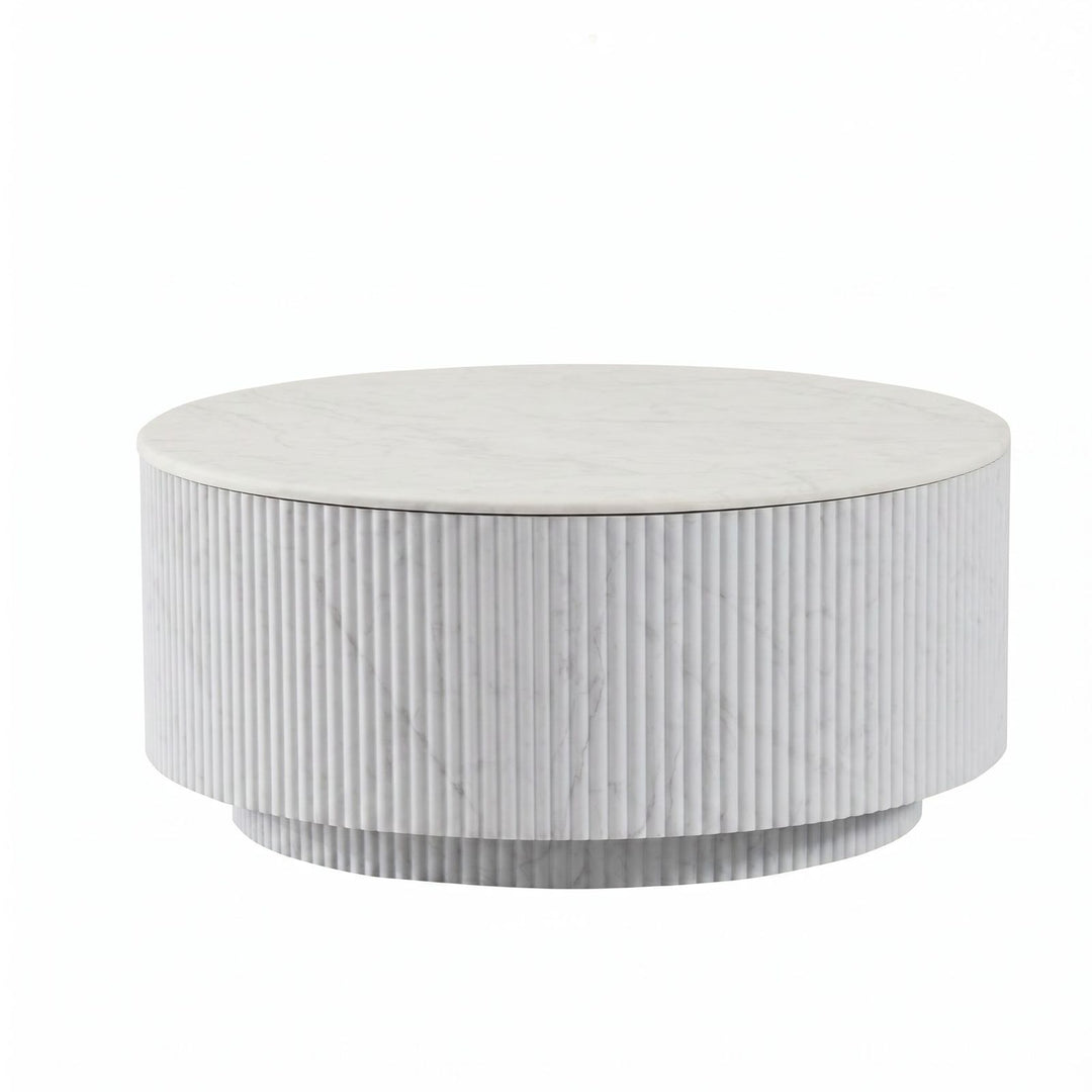Modern Verona coffee table with a sleek wooden surface and sturdy metal legs, perfect for living room decor