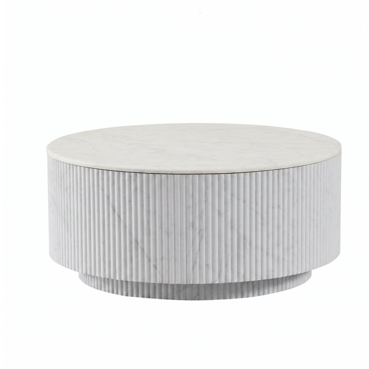 Modern Verona coffee table with a sleek wooden surface and sturdy metal legs, perfect for living room decor