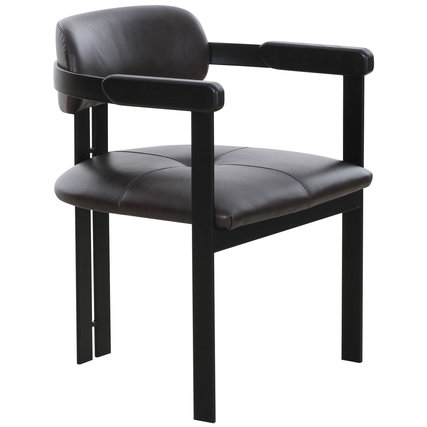 Galileo Black Leather Dining Chair