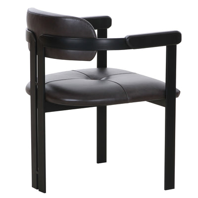 Galileo Black Leather Dining Chair