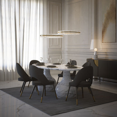 Bourdain Dining Chair Black Velvet
