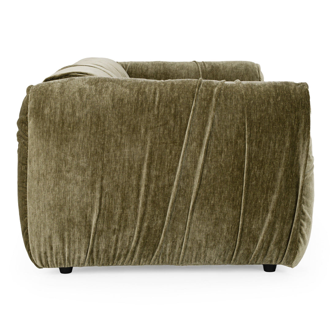 Light gray Aurora 2 seater sofa with plush cushions and modern design, perfect for living room seating.