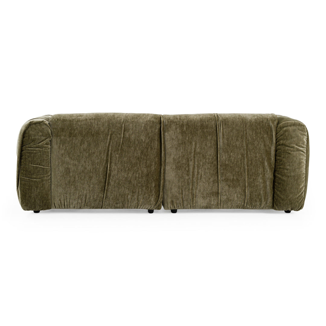 Light gray Aurora 2 Seater Sofa with plush cushions and modern design, shown in a contemporary living room setting.