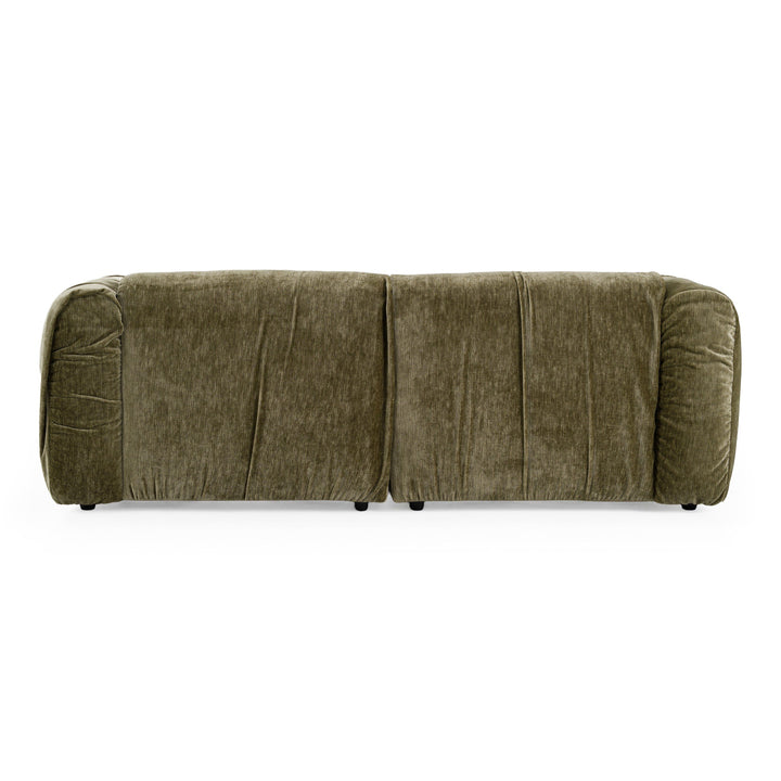 Light gray Aurora 2 Seater Sofa with plush cushions and modern design, shown in a contemporary living room setting.