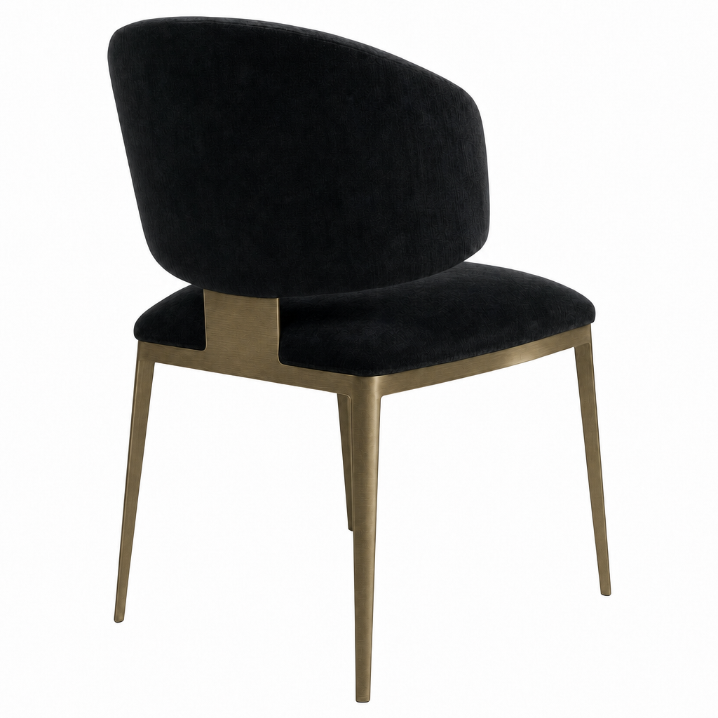Regalia Dining Chair Black Velvet