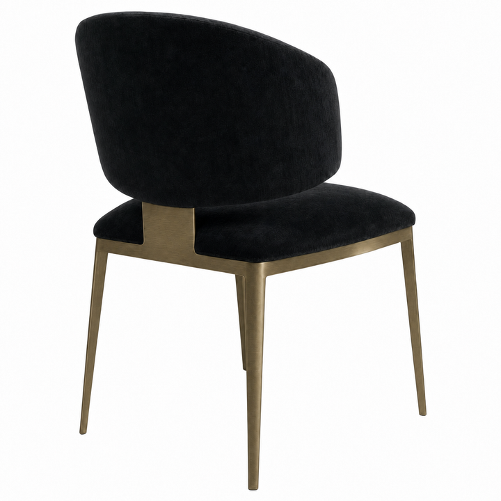Regalia Dining Chair Black Velvet