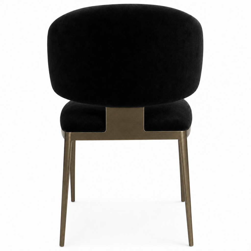 Regalia Dining Chair Black Velvet