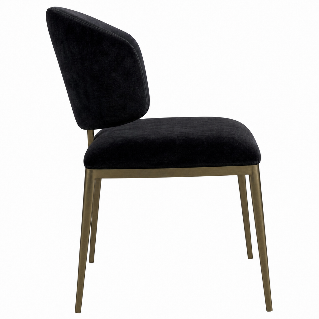 Regalia Dining Chair Black Velvet