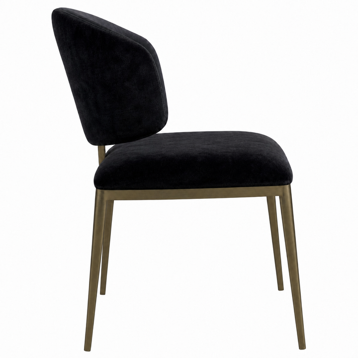 Regalia Dining Chair Black Velvet