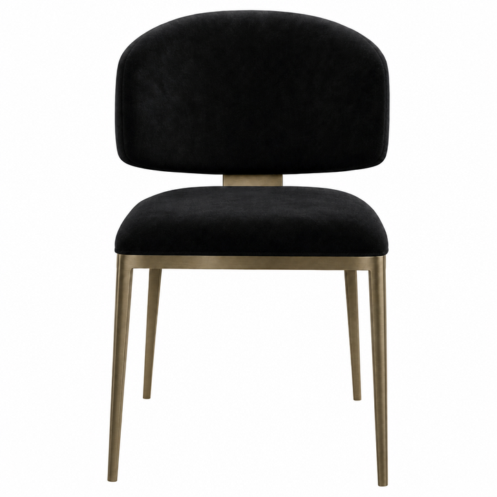 Regalia Dining Chair Black Velvet