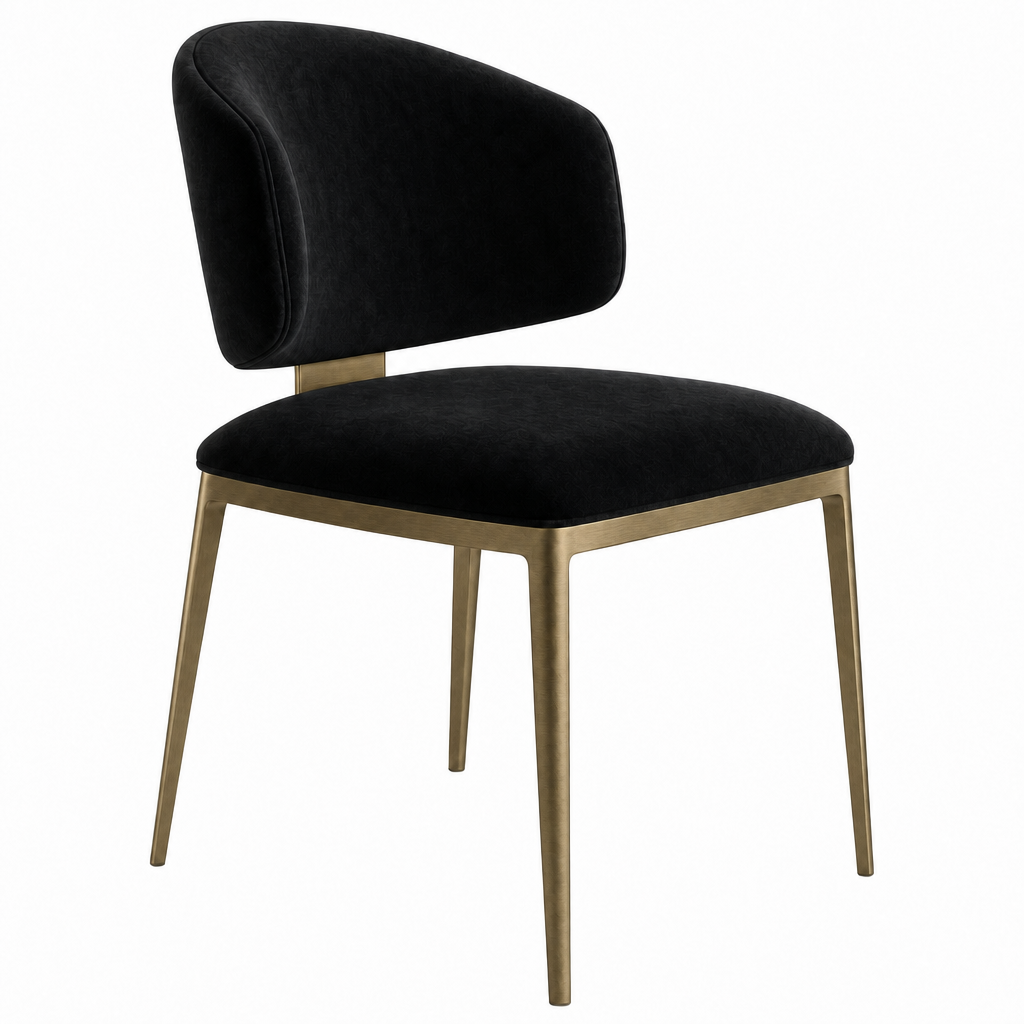 Regalia Dining Chair Black Velvet