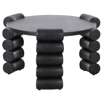 Boho Black Side Table
