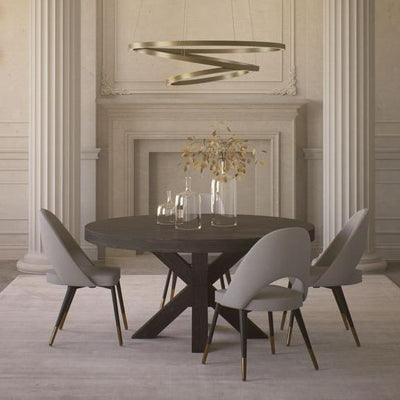 Bourdain Dining Chair Grey Velvet