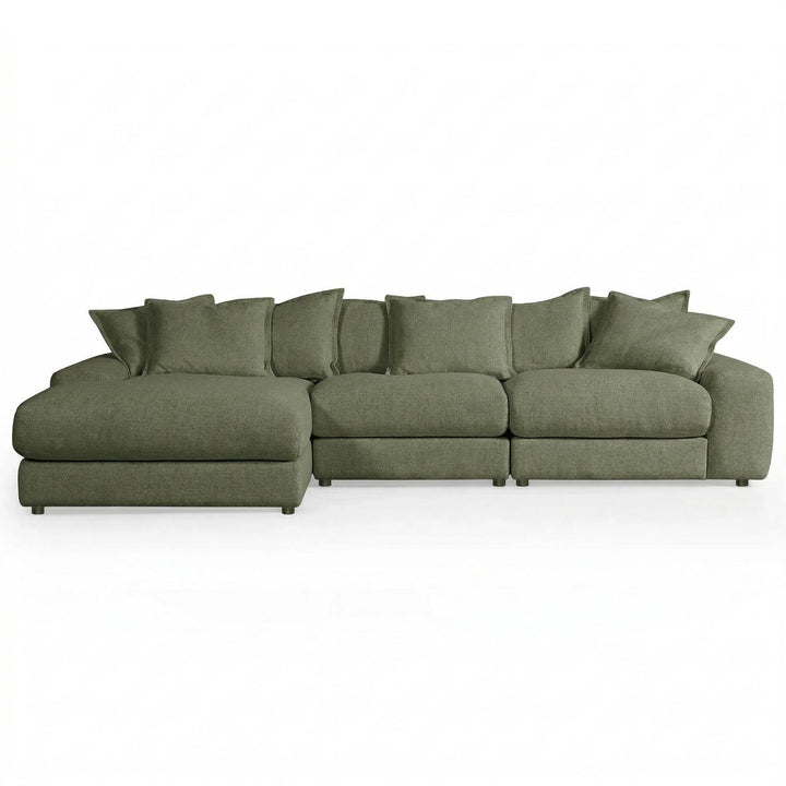 Cuddly Modular Sofa LHF Moss Green